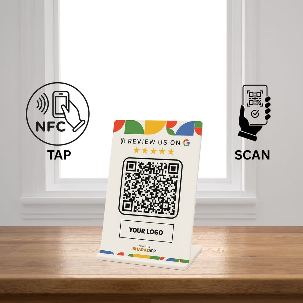 Google reviews PVC QR Code Standee