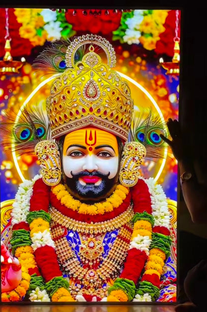 Khatu Shyam Premium Acrylic Glow Light Frame