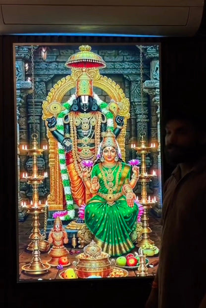 Tirupati Balaji   Premium Acrylic Glow Light Frame