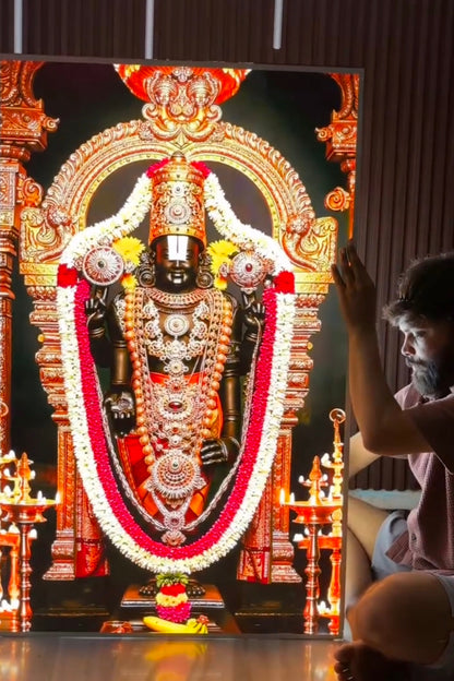 Tirupati Balaji   Premium Acrylic Glow Light Frame