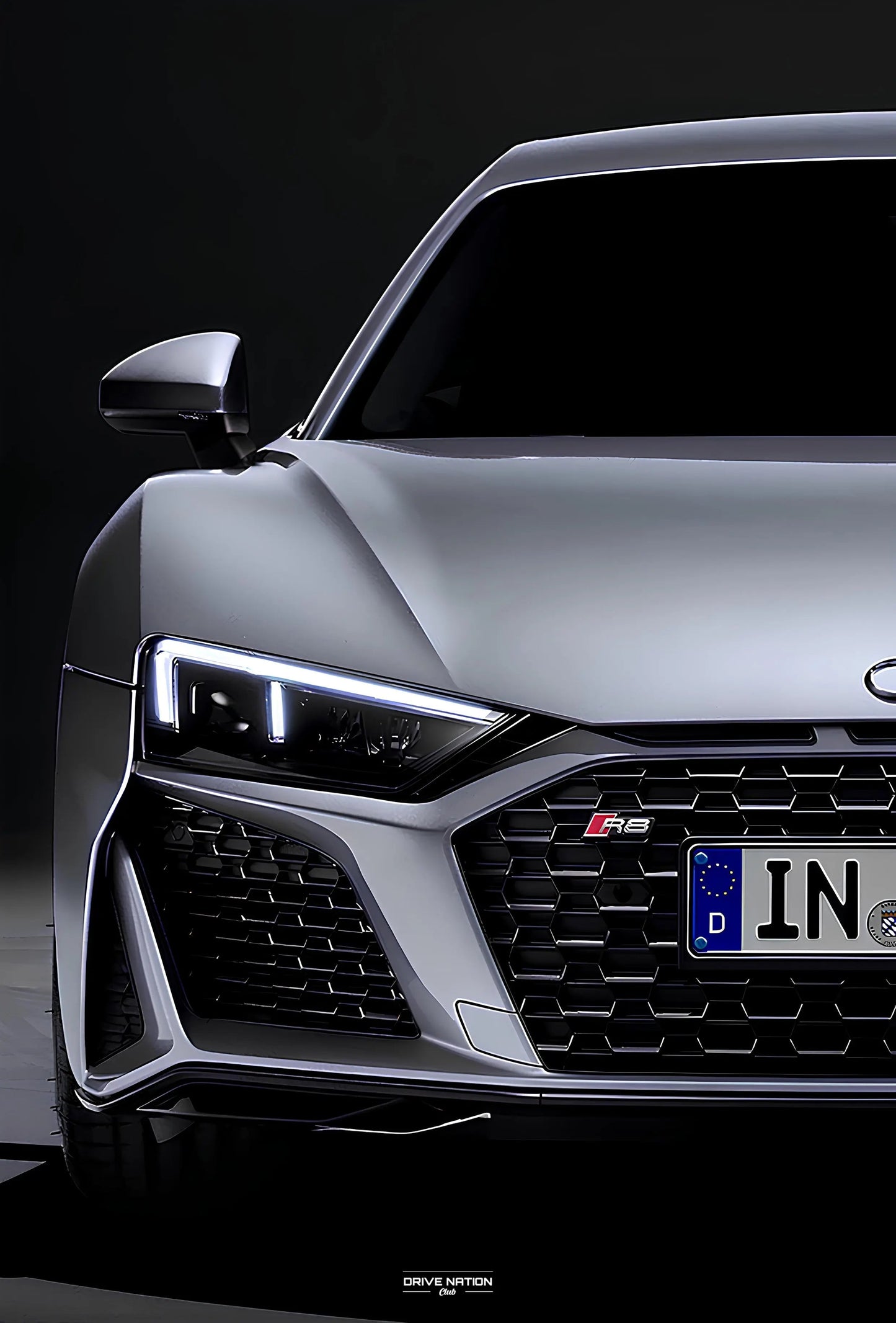 Audi R8 NEON Poster (white LED) - Essentials Series