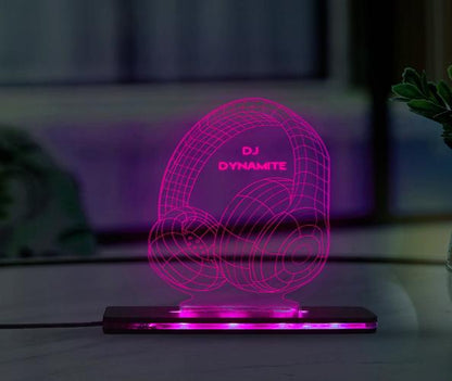 DJ Headphones Acrylic 3D Lamp
