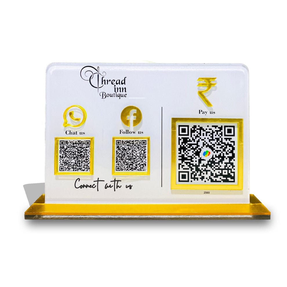 2-in-1 QR Horizontal Standee with Payment QR