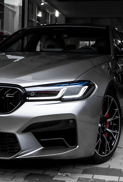 BMW m5 NEON Poster (white LED) - Essentials Series