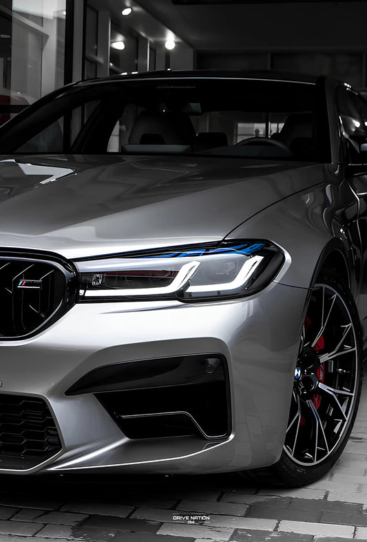 BMW m5 NEON Poster (white LED) - Essentials Series