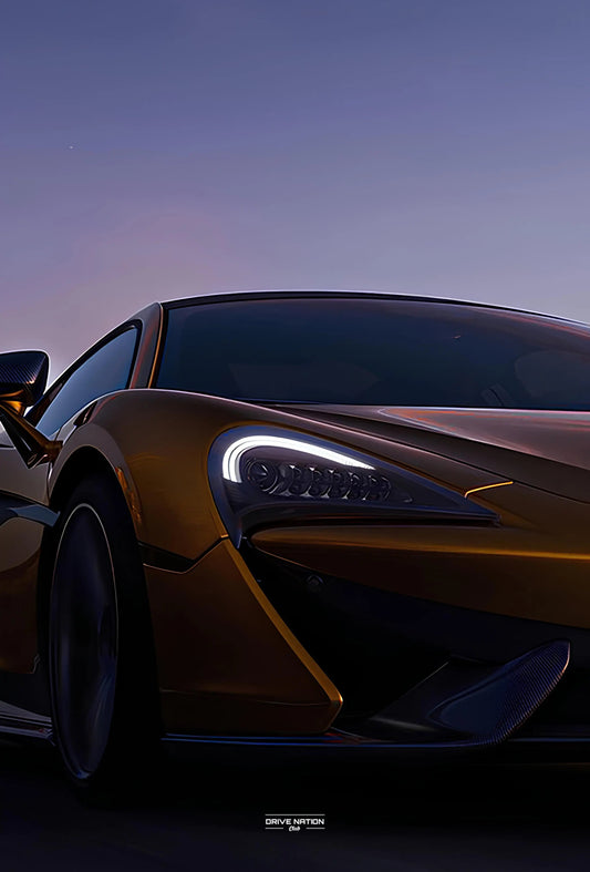 McLaren 570S NEON Poster (white LED) - Essentials Series