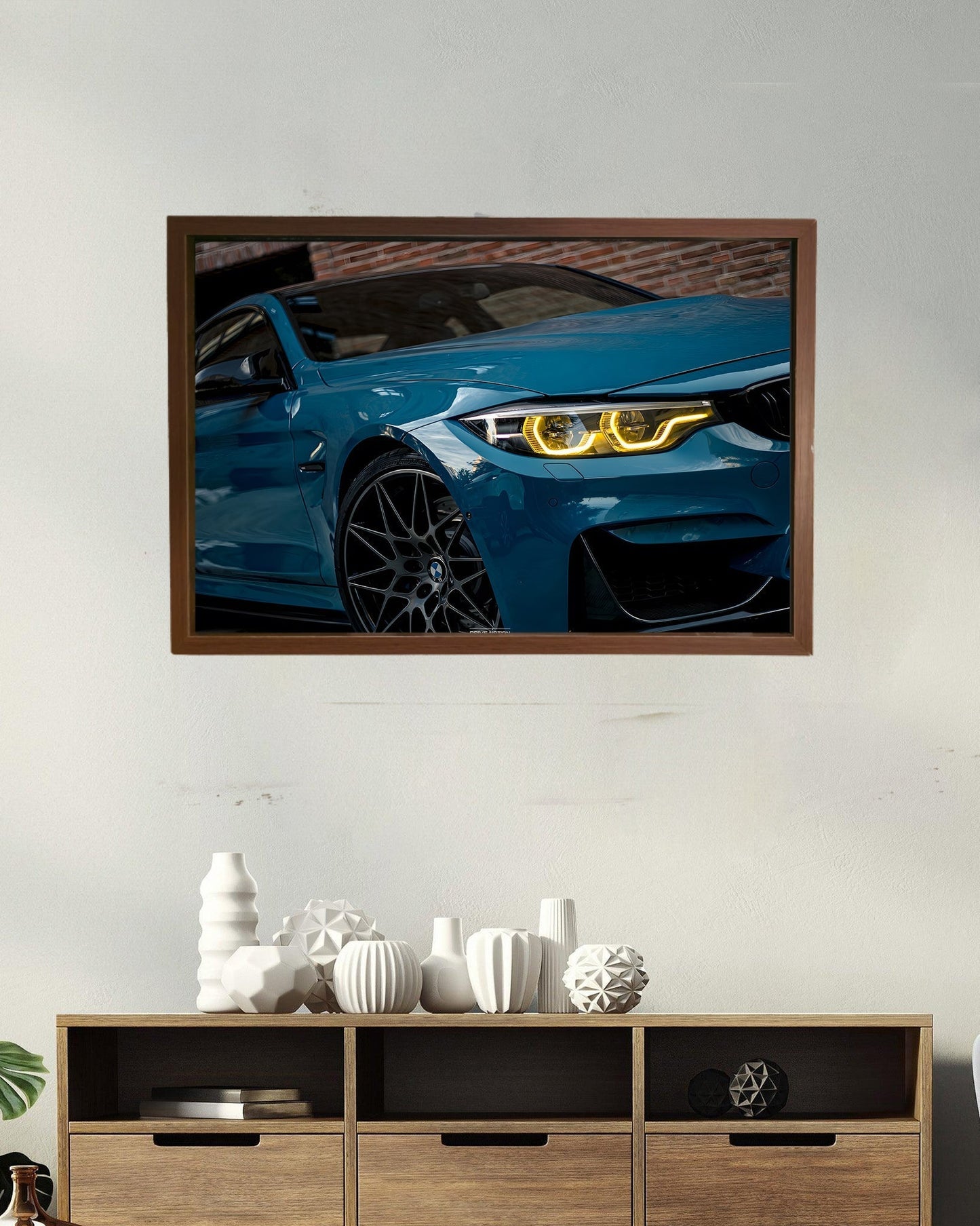 BMW F30 NEON Poster (yellow LED) - Essential Series