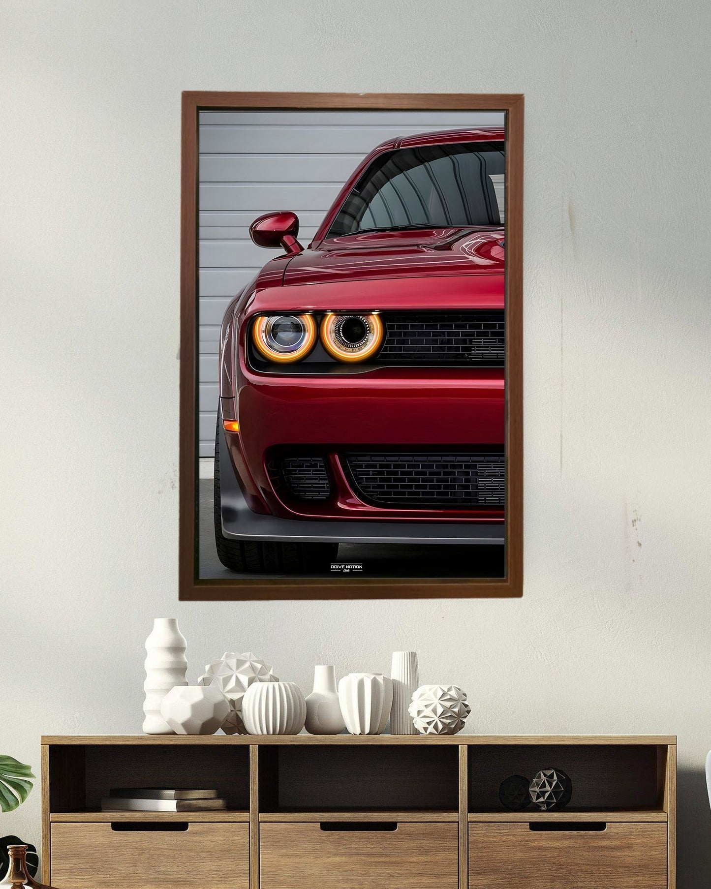 Dodge Challenger NEON Poster (yellow LED) - Essentials Series