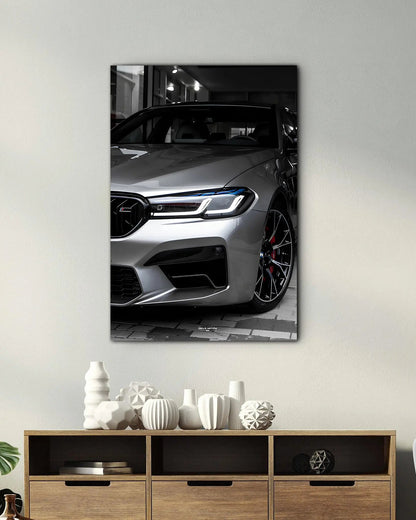 BMW m5 NEON Poster (white LED) - Essentials Series
